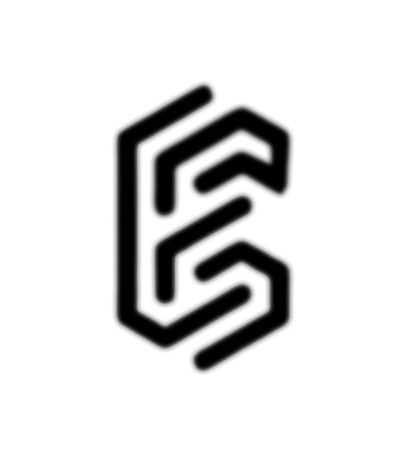 expanseElectronics monogram, black on orange